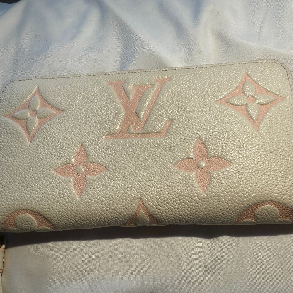 Louis Vuitton  Long Zippy Wallet Empreinte Crème and Pink